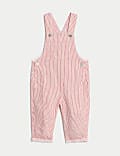 2pc Cotton Rich Striped Dungaree Outfit (0-3 Yrs)