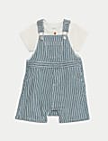 Pure Cotton Striped Outfit (0-3 Yrs)