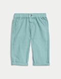 Pure Cotton Elasticated Waist Trousers (0-3 Yrs)