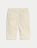 Pure Cotton Elasticated Waist Trousers (0-3 Yrs)