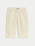 Pure Cotton Elasticated Waist Trousers (0-3 Yrs)