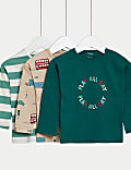 3pk Pure Cotton Printed Tops (0-3 Yrs)