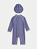 2pc Striped Zip Through Swim Set (0-3 Yrs)