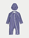 2pc Striped Zip Through Swim Set (0-3 Yrs)