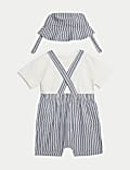 3-teiliges Gestreiftes Outfit aus reiner Baumwolle mit Peter Rabbit™ Motiv (0–3 J.)
