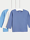 3pk Pure Cotton Waffle Tops (0-3 Yrs)