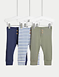 3pk Cotton Rich Striped Leggings (0-3 Yrs)