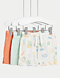 3pk Pure Cotton Patterned Shorts (0-3 Yrs)