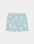 Pure Cotton Palm Tree Shorts (0-3 Yrs)