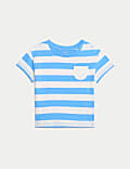 2pk Pure Cotton Striped T-Shirts (0-3 Yrs)