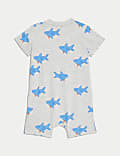 Pure Cotton Shark Romper (0-3 Yrs)