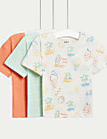 3pk Pure Cotton Printed T-Shirts (0-3 Yrs)