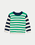 Pure Cotton Striped Jumper (0-3 Yrs)