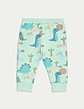 Cotton Rich Dinosaur Joggers (0-3 Yrs)