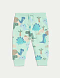 Cotton Rich Dinosaur Joggers (0-3 Yrs)