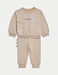 2pc Cotton Rich Dinosaur Outfit (0-3 Yrs)