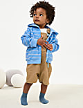 Cotton Rich Striped Zip Hoodie (0-3 Yrs)