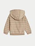 Cotton Rich Striped Zip Hoodie (0-3 Yrs)