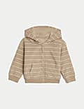 Cotton Rich Striped Zip Hoodie (0-3 Yrs)