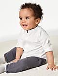 Linen Blend Grandad Shirt (0-3 Yrs)