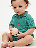 2pc Pure Cotton Double Cloth Shirt Outfit (0-3 Yrs)