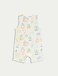 2pk Pure Cotton Rompers (0-3 Yrs)
