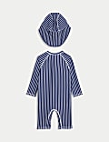 Striped Long Sleeve All In One (0-3 Yrs)