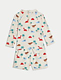 2pc Dinosaur Rash Vest Swim Set (0-3 Yrs)