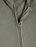 Cotton Rich Hooded Zip All in One (0-3 Yrs)