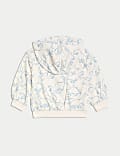 Sweat 100 % coton à capuche, motif dinosaure et fermeture zippée (jusqu’au 3 ans)