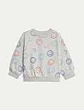 Cotton Rich Smiley Top & Bottom Outfit (0-3 Yrs)