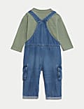 2-teiliges Set aus Latzhose und Langarm-T-Shirt (0–3&nbsp;J.)