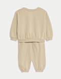 2pc Chest Graphic Embroidery Jogger Outfit (0 Mths-6 Yrs)