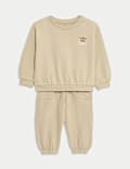 2pc Chest Graphic Embroidery Jogger Outfit (0 Mths-6 Yrs)