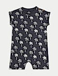 Pure Cotton Palm Tree Romper (0-3 Yrs)
