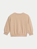 Sweatshirt mit hohem Bauwollanteil und Schriftzug (0–36 Monate)