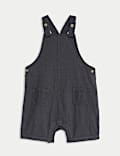 Ensemble 2&nbsp;pièces avec salopette 100&nbsp;% coton à motif palmier (jusqu’au 3&nbsp;ans)