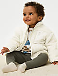 Jacke aus Teddyfleece mit Reißverschluss (0–3 J.)