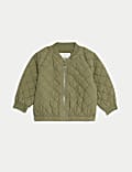 Pure Cotton Quilted Zip Jacket (0-3 Yrs)