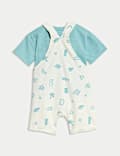 2pc Cotton Rich Bibshort Outfit (0 Mths-3 Yrs)
