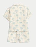 2pc Pure Cotton Palm Tree Top & Bottom Outfit (0 Mths - 6 Yrs)