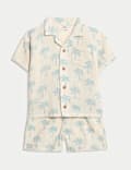 2pc Pure Cotton Palm Tree Top & Bottom Outfit (0 Mths - 6 Yrs)