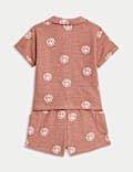 Conjunto de 2 piezas 100 % algodón de pantalones cortos y camisa (0-6 años)