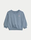 2pc Cotton Rich Blue Sweatshirt Outfit (0-3 Yrs)