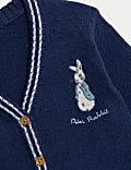 Pure Cotton Peter Rabbit&trade; Knitted Cardigan (0-3 Yrs)