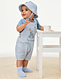 3pc Pure Cotton Peter Rabbit&trade; Bibshort Outfit (0-3 Yrs)