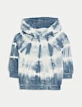 Sweat 100 % coton à capuche et teinture par nouage (jusqu’au 6 ans)