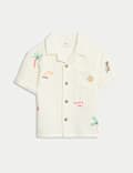 Pure Cotton Beach Embroidered Shirt (0 Mths-6 Yrs)
