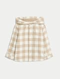 3pc Pure Cotton Checked Shacket Outfit (0-6 Yrs)
