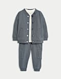 3pc Cotton Rich Bomber Jacket Outfit (0-6 Yrs)